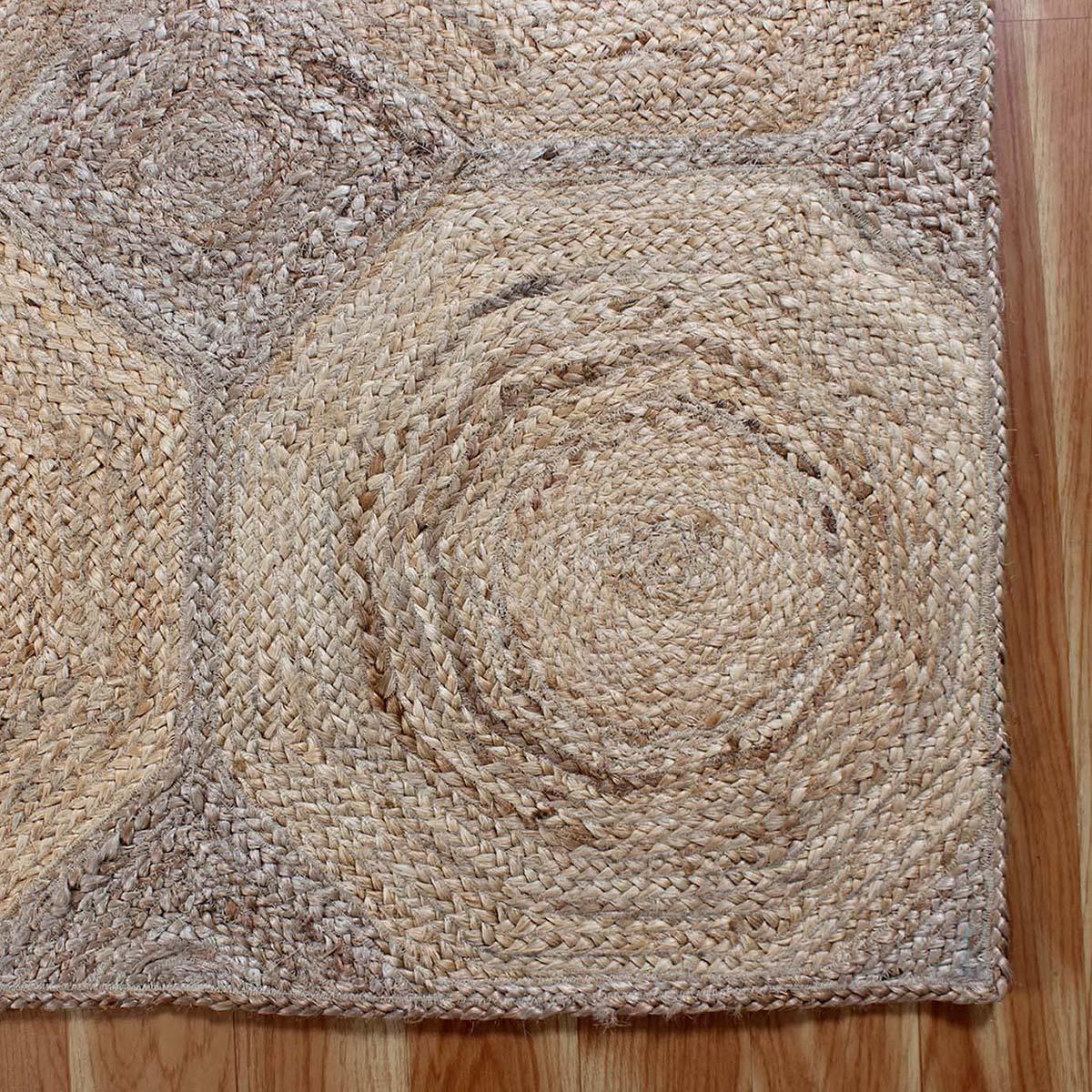 Attractive Beige Hand Braided Entry Way Jute Area Rug - Indian Rug Store