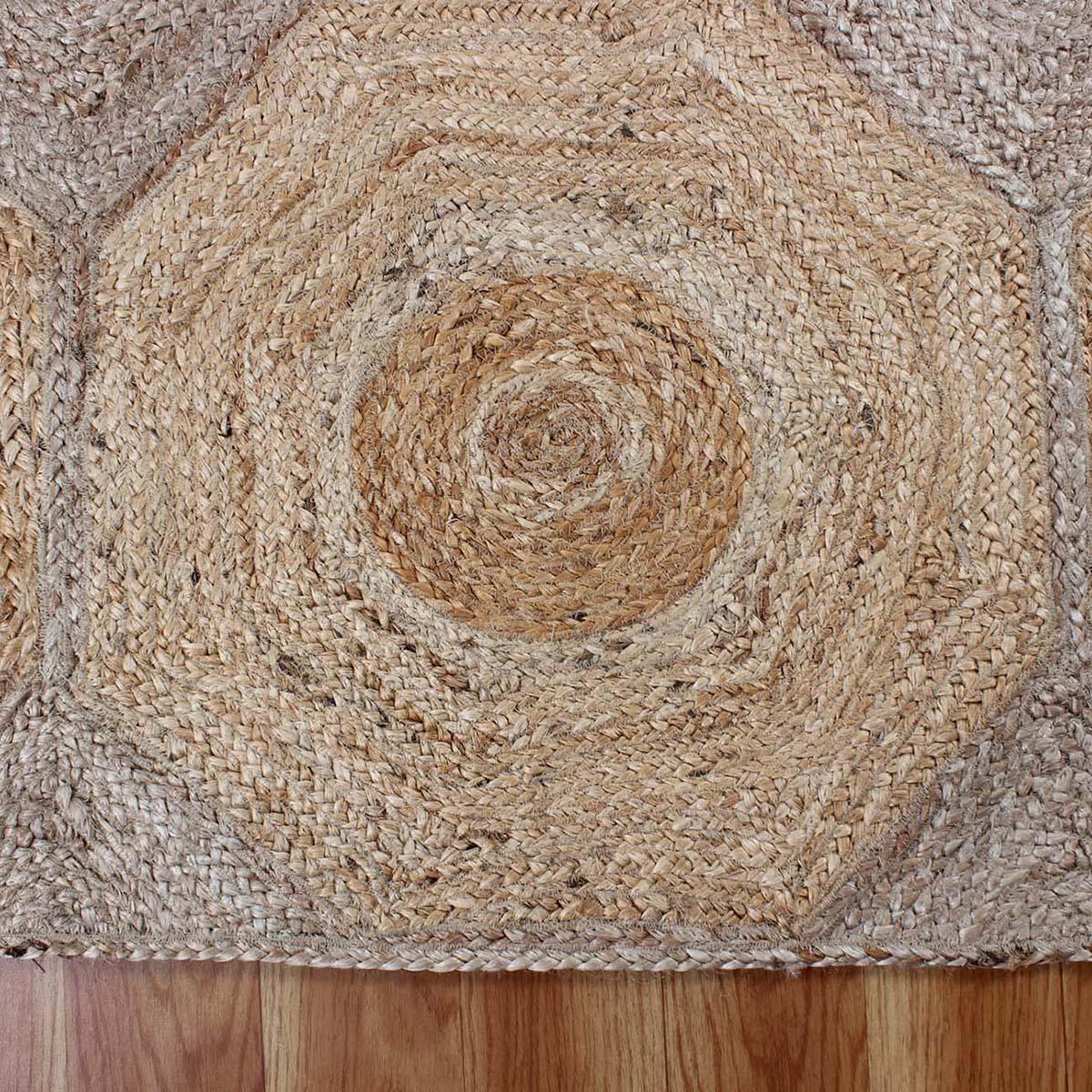 Attractive Beige Hand Braided Entry Way Jute Area Rug - Indian Rug Store