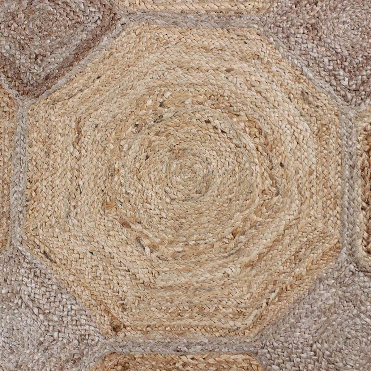 Attractive Beige Hand Braided Entry Way Jute Area Rug - Indian Rug Store