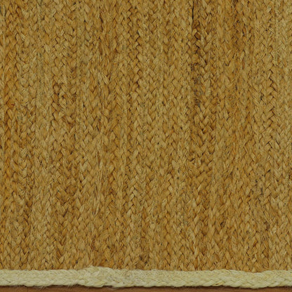 Attractive Brown Beige Hand Braided Outdoor Jute Area Rug - Indian Rug Store