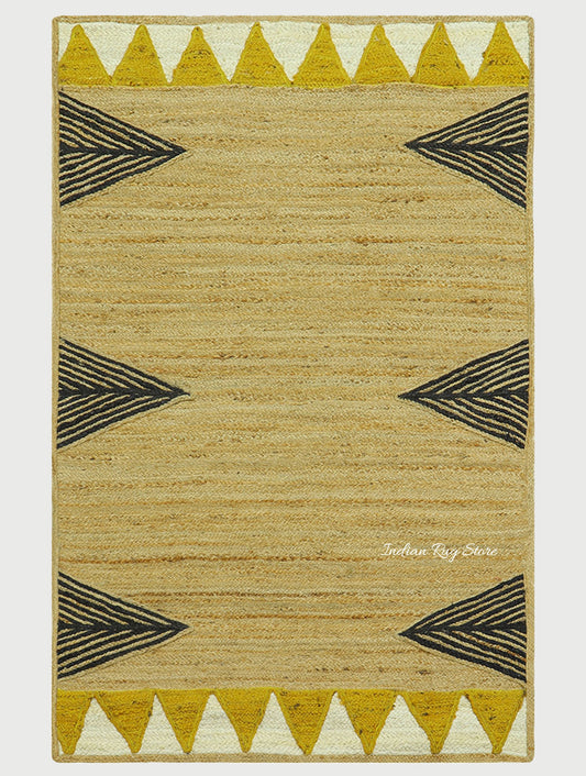 Beautiful Brown Black Hand Braided Indoor Jute Area Rug