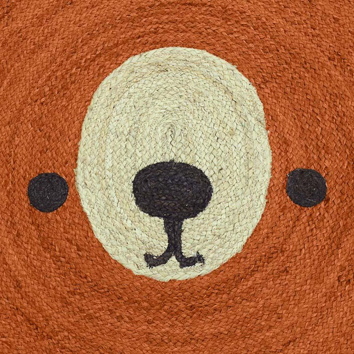 Traditional Indian Hand Braided Orange Beige Farmhouse Round Area Rug - Indian Rug Store