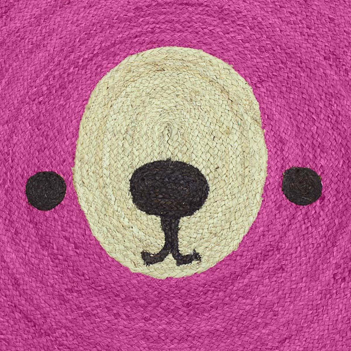 Hand Braided Pink Beige Jute Farmhouse Round Area Rug - Indian Rug Store