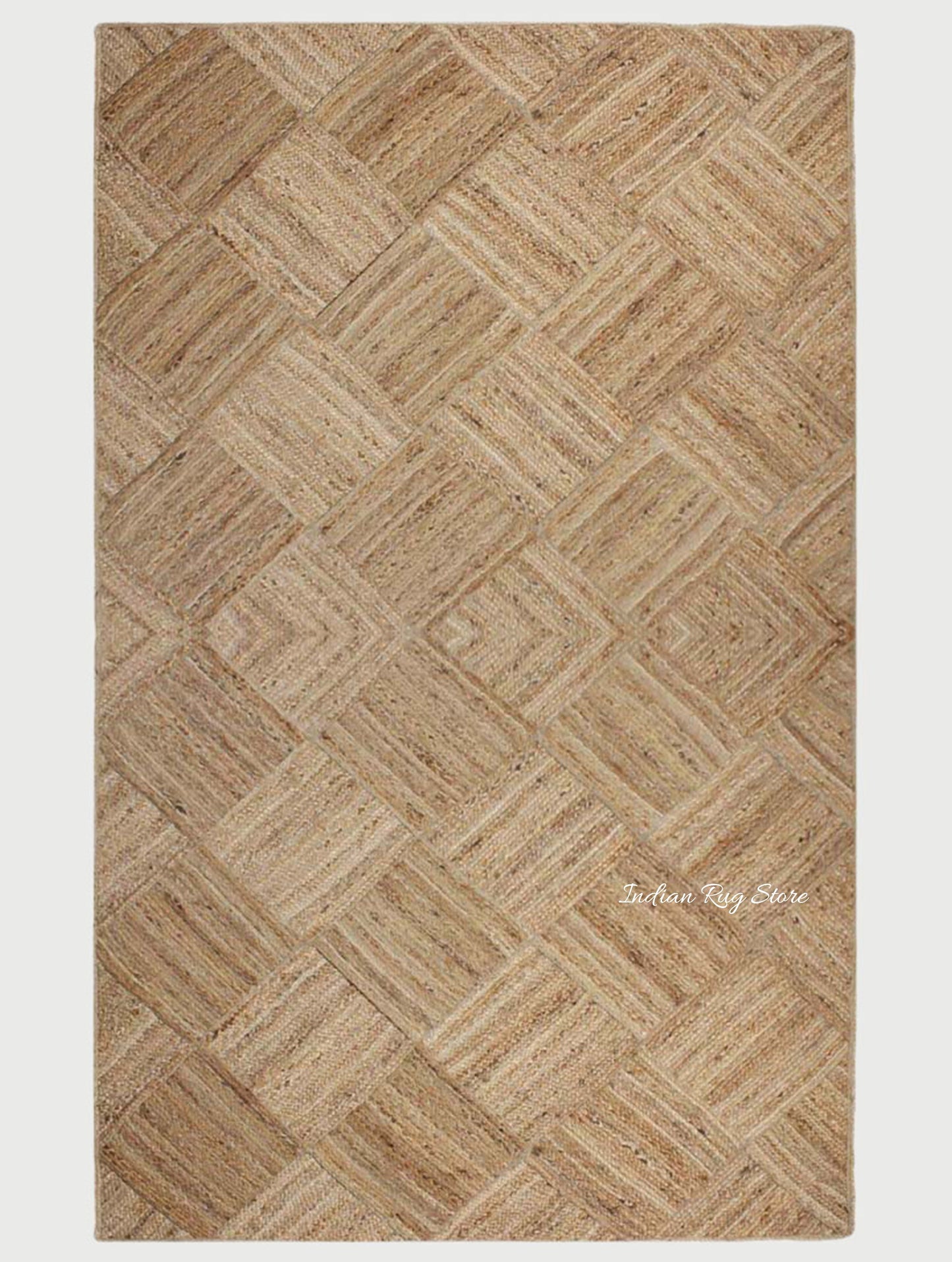 Oriental Beige Hand Braided Home Decor Jute Area Rug