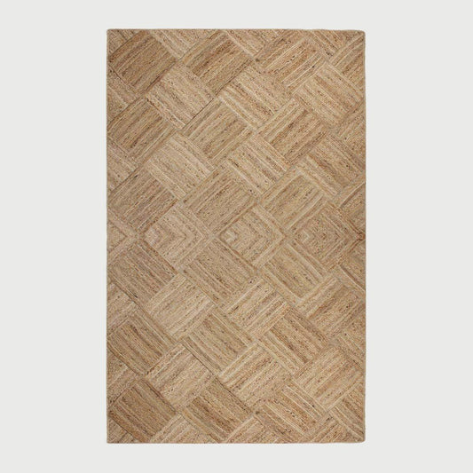 Oriental Beige Hand Braided Home Decor Jute Area Rug - Indian Rug Store