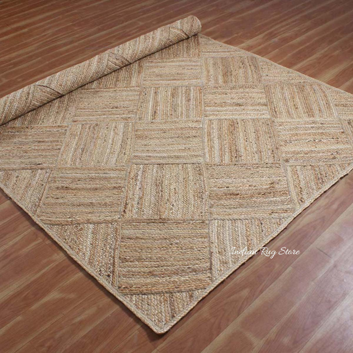 Oriental Beige Hand Braided Home Decor Jute Area Rug