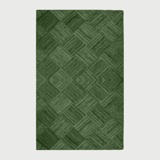 Attractive Green Hand Braided Outdoor Jute Area Rug - Indian Rug Store