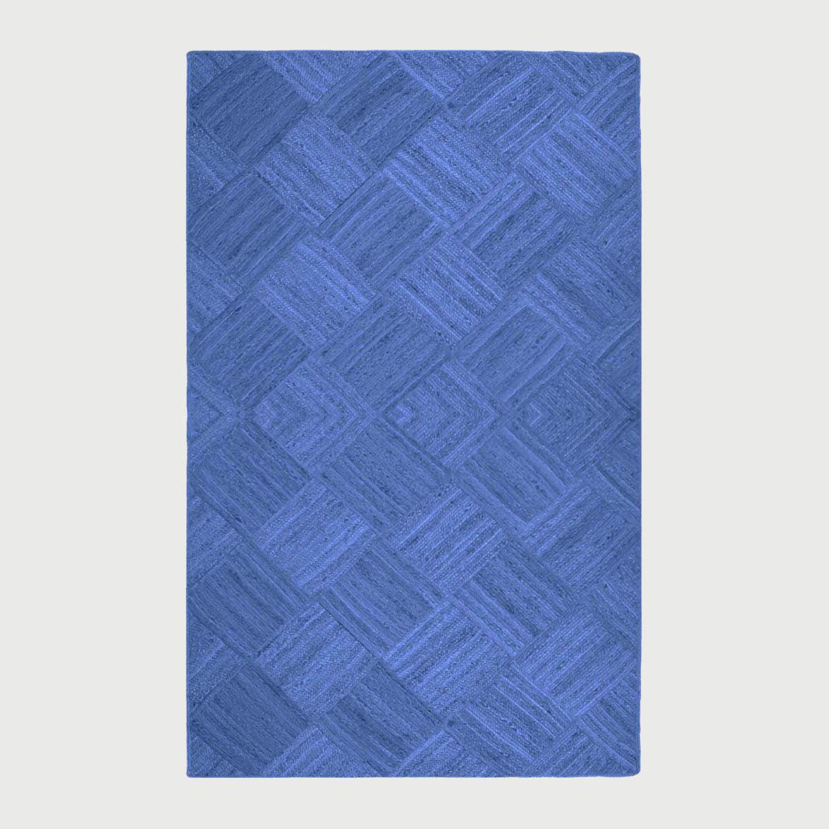 Oriental Blue Hand Braided Indoor Jute Area Rug - Indian Rug Store