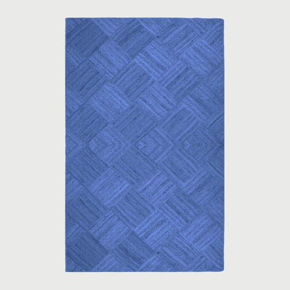 Oriental Blue Hand Braided Indoor Jute Area Rug - Indian Rug Store