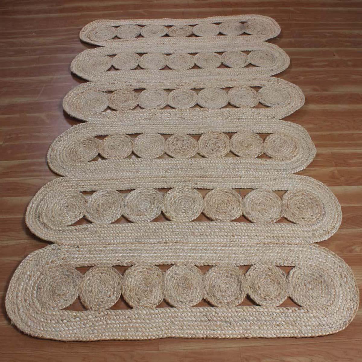 Trendy Beige Hand Braided Home Decor Jute Area Rug - Indian Rug Store