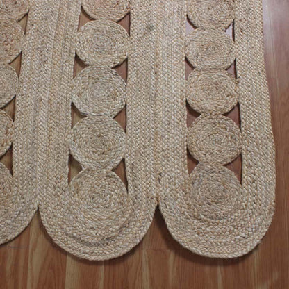 Trendy Beige Hand Braided Home Decor Jute Area Rug - Indian Rug Store