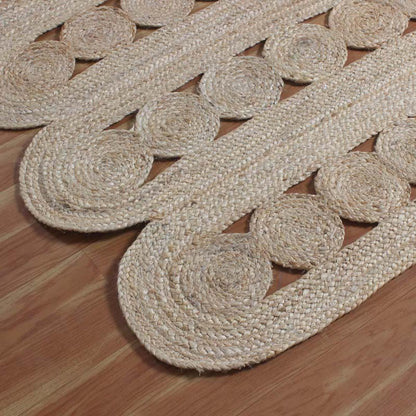 Trendy Beige Hand Braided Home Decor Jute Area Rug - Indian Rug Store