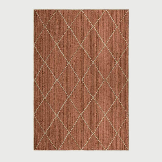 Natural Fiber Brown Beige Hand Braided Jute Area Rug - Indian Rug Store