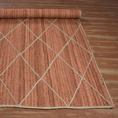 Natural Fiber Brown Beige Hand Braided Jute Area Rug - Indian Rug Store