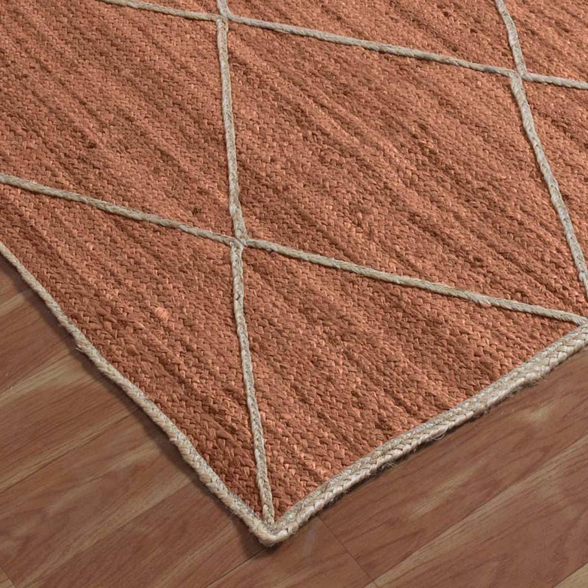 Natural Fiber Brown Beige Hand Braided Jute Area Rug - Indian Rug Store