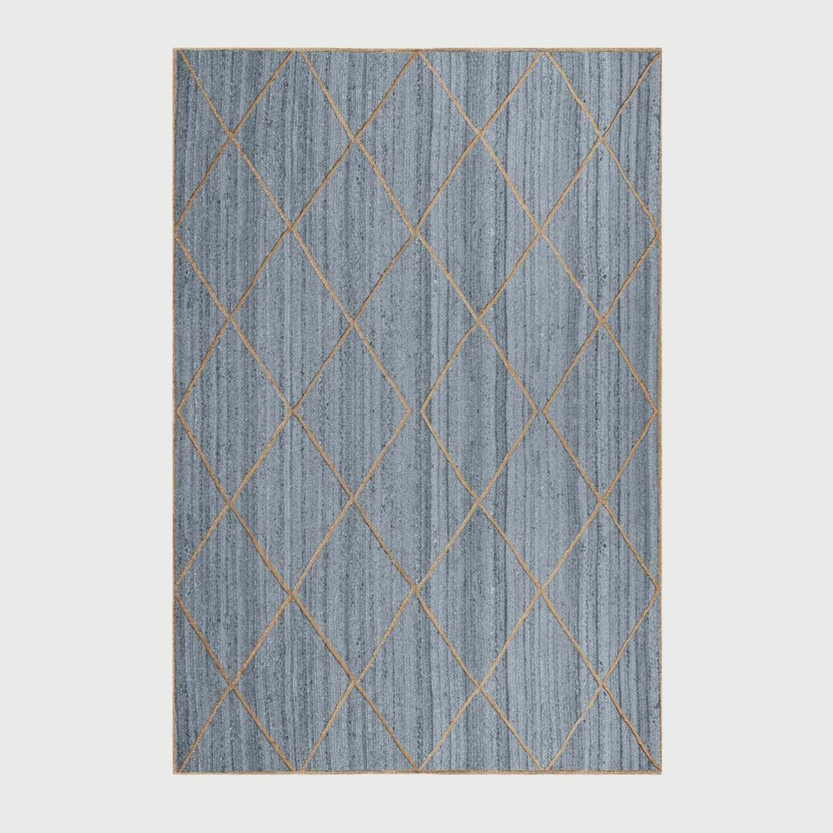 Trendy Gray Beige Hand Braided Farm House Jute Area Rug - Indian Rug Store