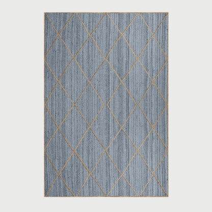 Trendy Gray Beige Hand Braided Farm House Jute Area Rug - Indian Rug Store