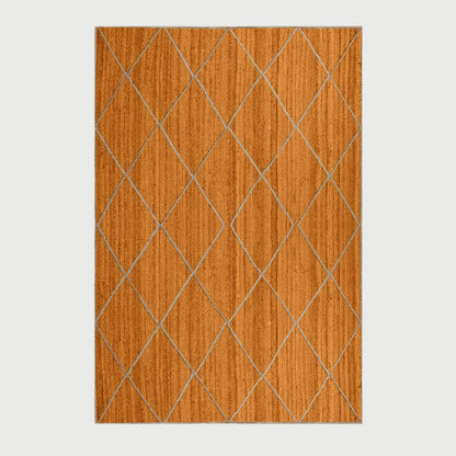 Attractive Yellow Beige Hand Braided Indoor Jute Area Rug - Indian Rug Store