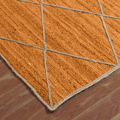 Attractive Yellow Beige Hand Braided Indoor Jute Area Rug - Indian Rug Store