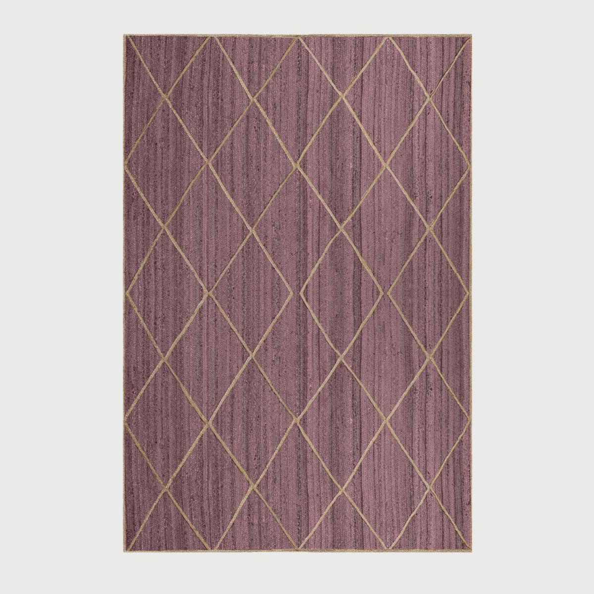 Trendy Purple Hand Braided Farm House Jute Area Rug - Indian Rug Store