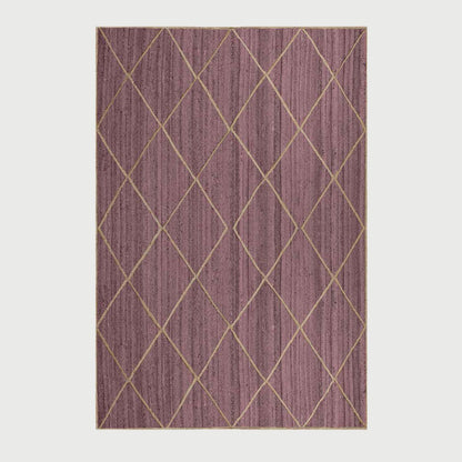 Trendy Purple Hand Braided Farm House Jute Area Rug - Indian Rug Store