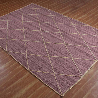 Trendy Purple Hand Braided Farm House Jute Area Rug - Indian Rug Store