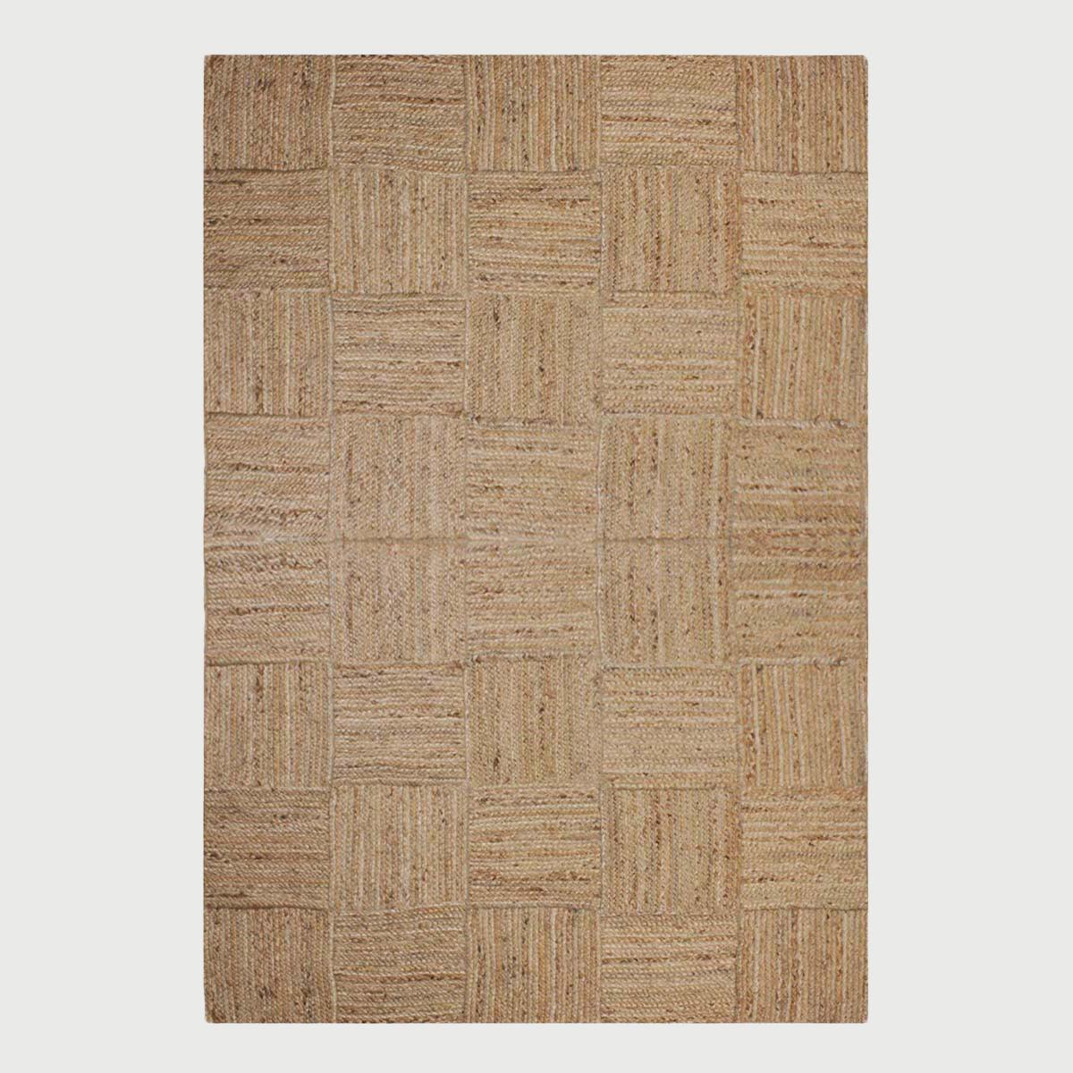 Traditional Hand Braided Beige Indoor Jute Area Rug - Indian Rug Store