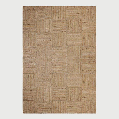 Traditional Hand Braided Beige Indoor Jute Area Rug - Indian Rug Store