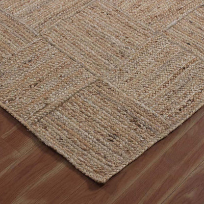 Traditional Hand Braided Beige Indoor Jute Area Rug - Indian Rug Store