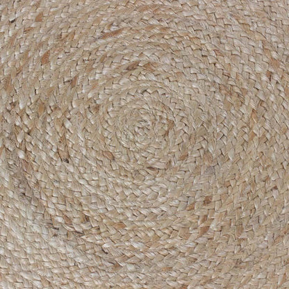 Interior Hand Braided Beige Black Jute Lake House Round Area Rug - Indian Rug Store