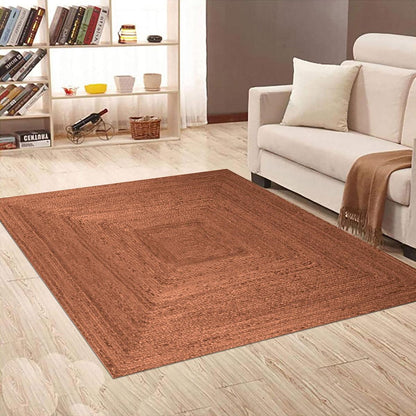 Traditional Brown Hand Braided Interior Jute Area Rug - Indian Rug Store