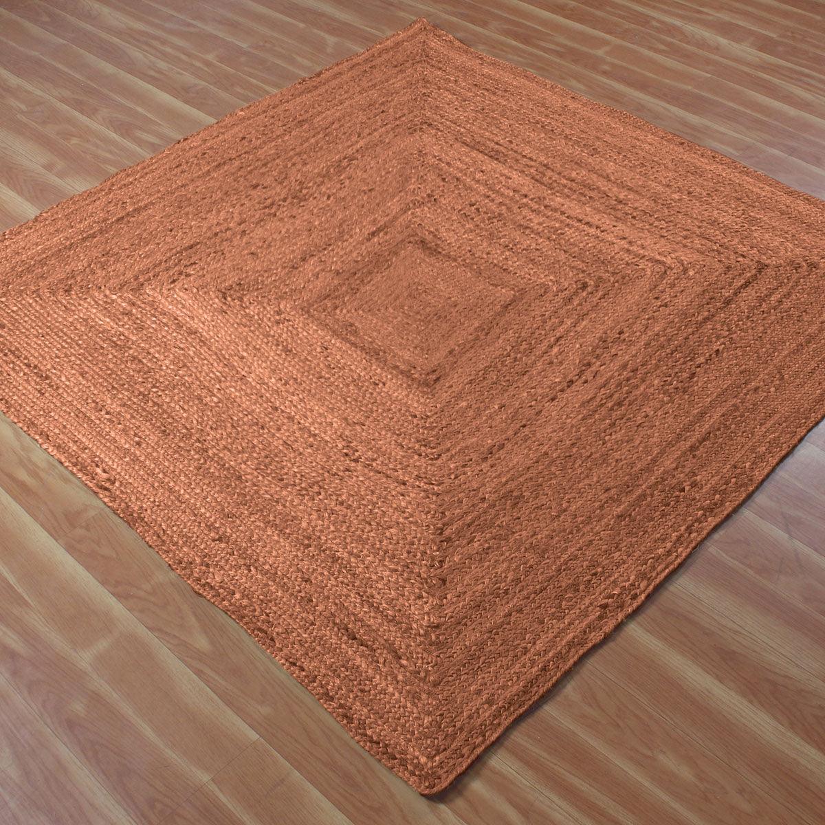 Traditional Brown Hand Braided Interior Jute Area Rug - Indian Rug Store