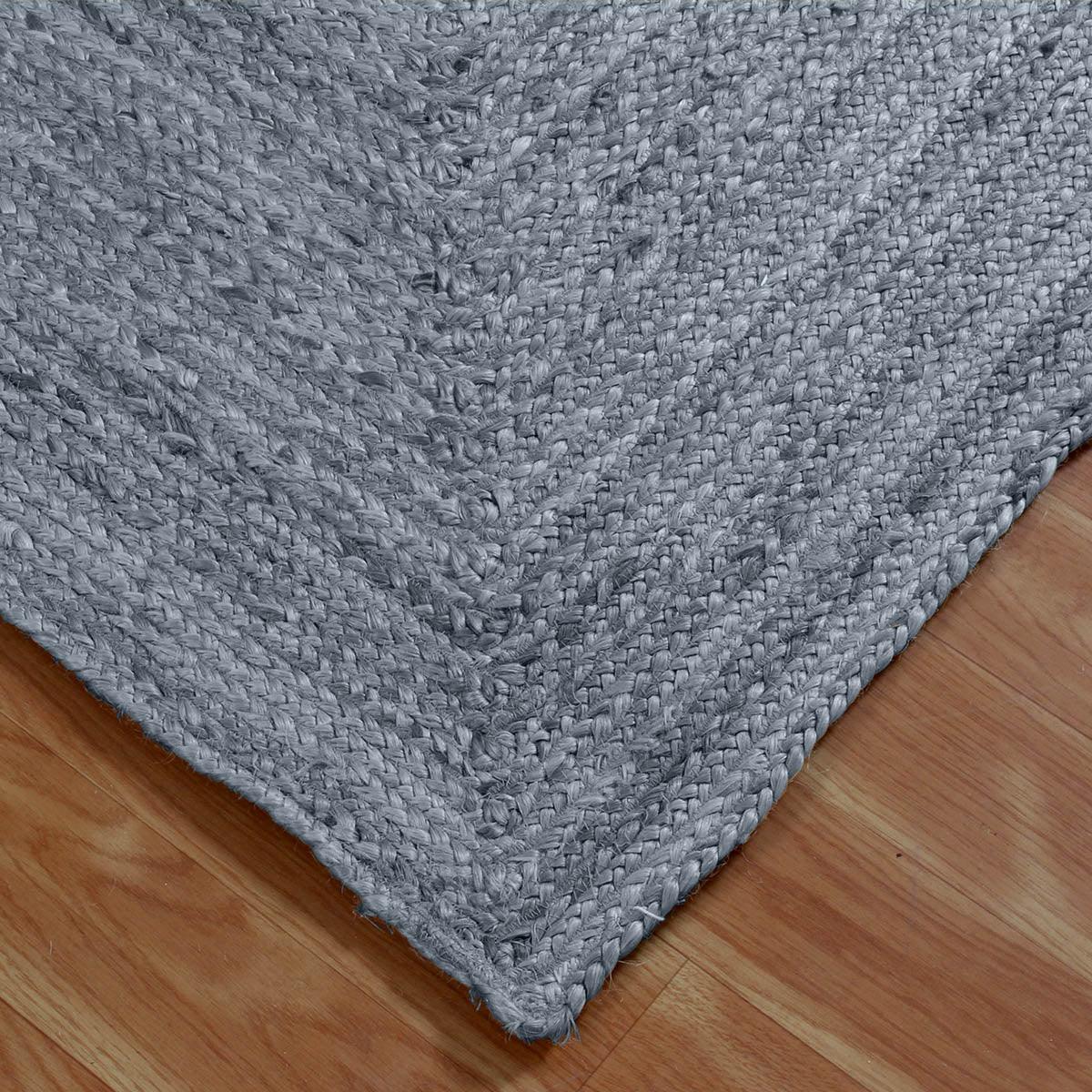 Classic Grey Hand Braided Outdoor Jute Area Rug - Indian Rug Store