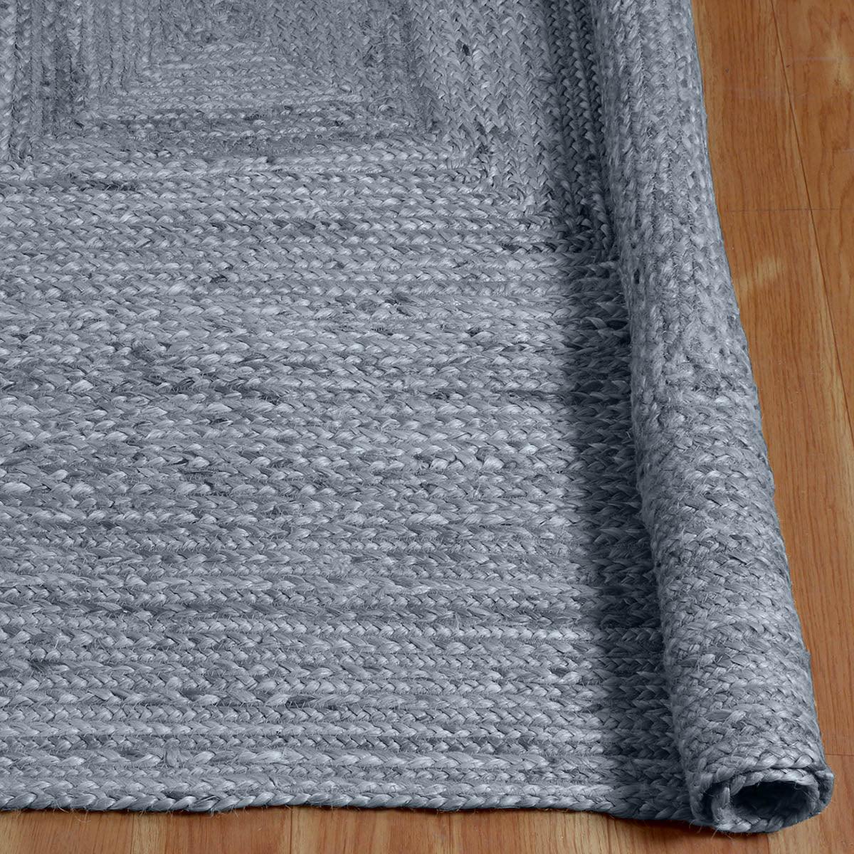 Classic Grey Hand Braided Outdoor Jute Area Rug - Indian Rug Store