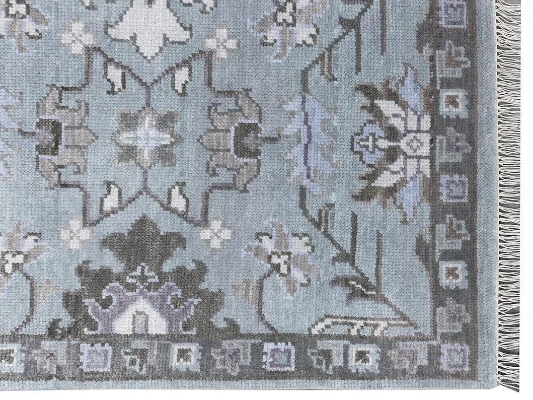 Gray Hand Knotted Wool Living Room Balcony Area Rug