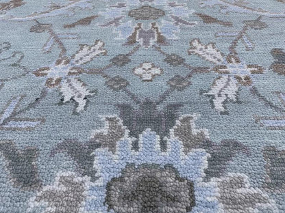 Gray Hand Knotted Wool Living Room Balcony Area Rug