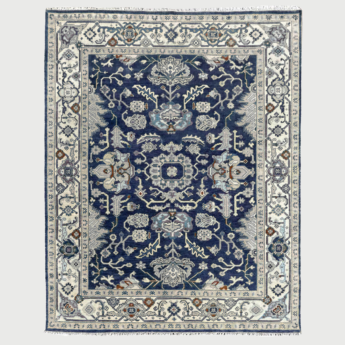 Hand Knotted Blue Multicolor Trendy Hallway Large Area Rug - Indian Rug Store