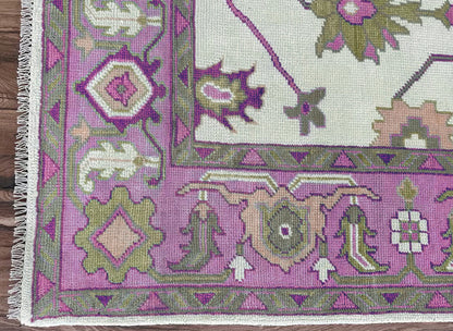 Hand Knotted Pink Multicolor Trendy Hallway Large Area Rug - Indian Rug Store