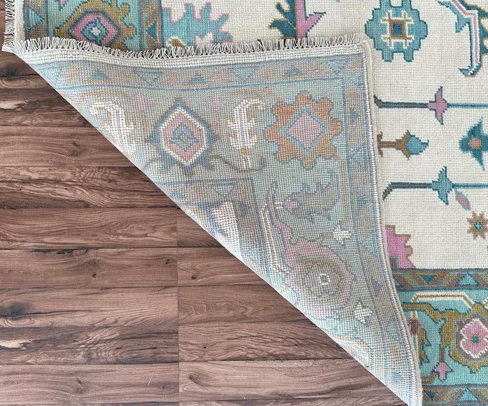 Hand Knotted Teal Green Multicolor Home Decor Hallway Large Area Rug - Indian Rug Store