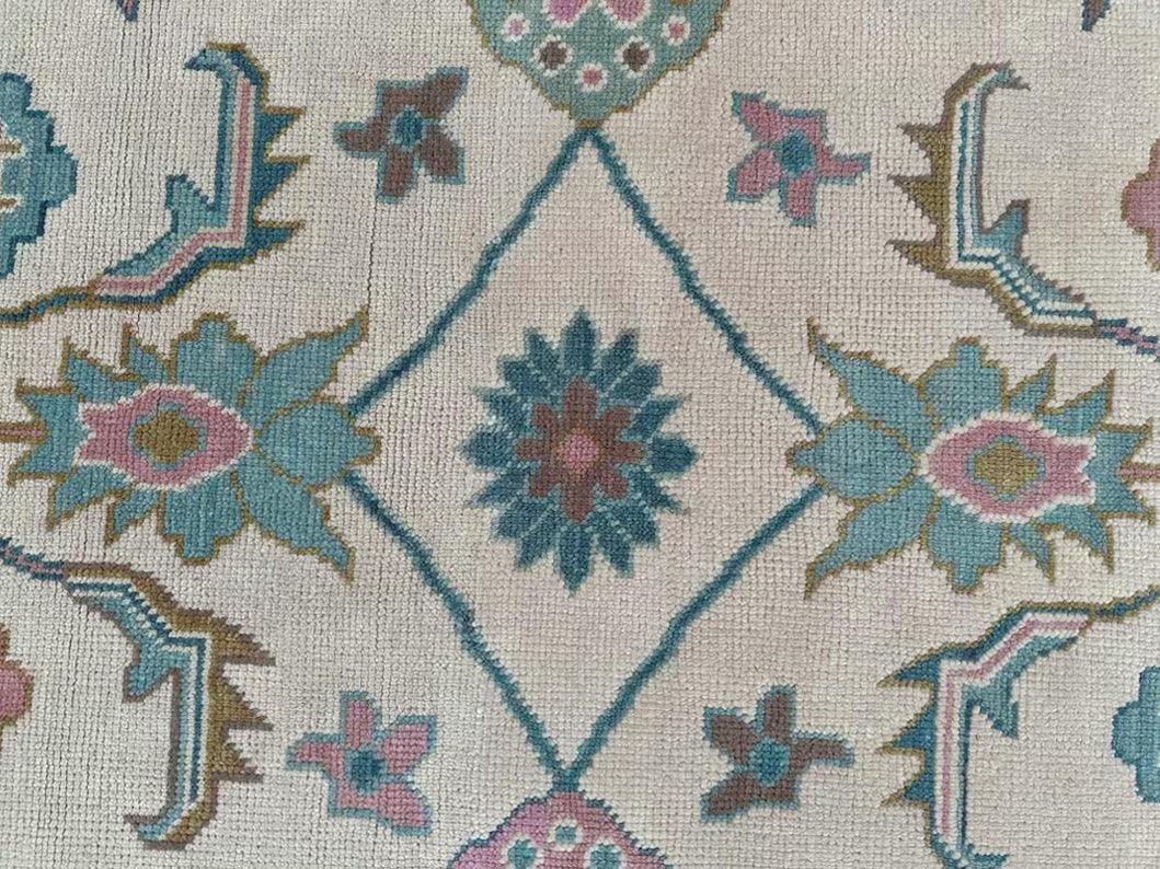 Hand Knotted Teal Green Multicolor Home Decor Hallway Large Area Rug - Indian Rug Store