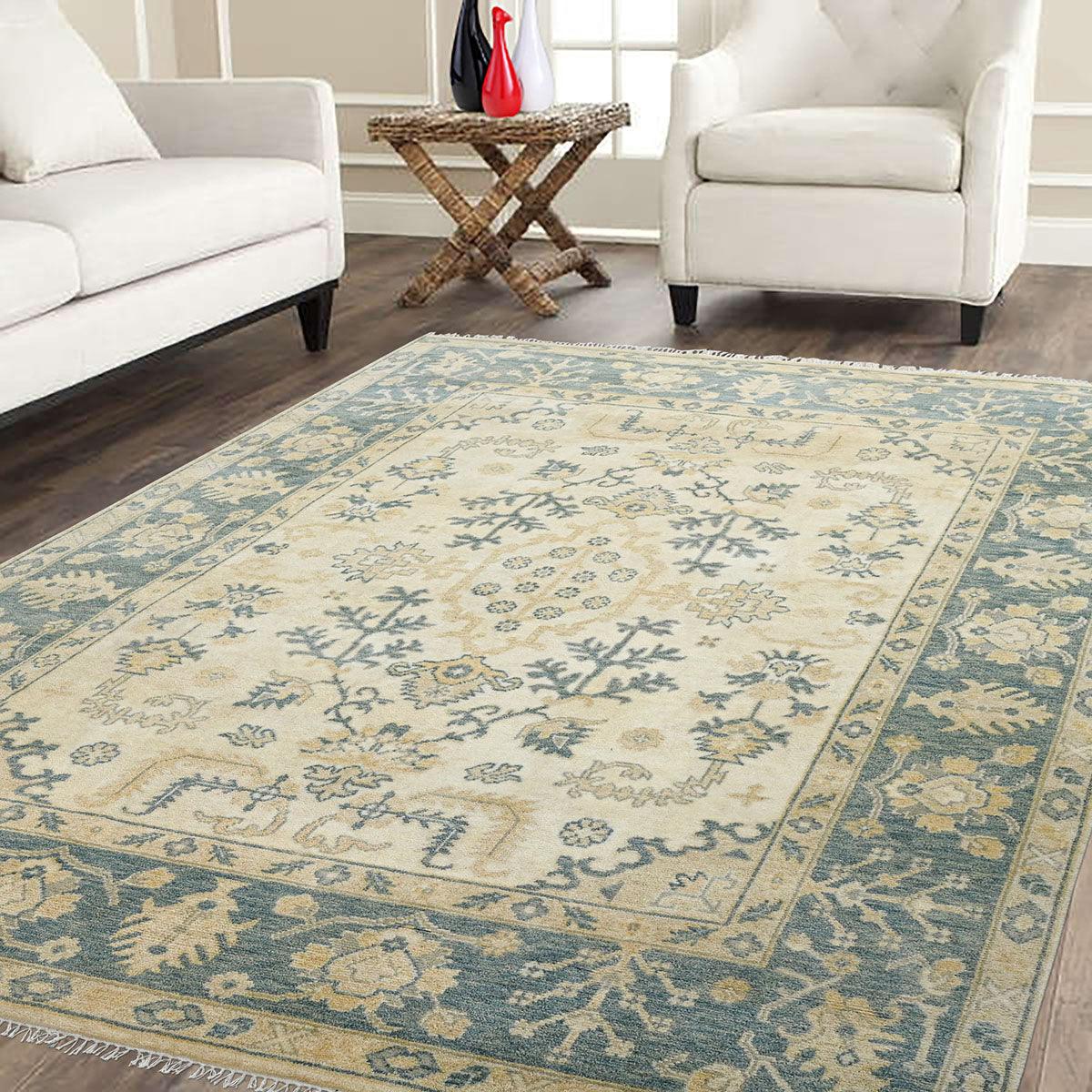 Hand Knotted Turkish Wool Entryway Hall Room Rug