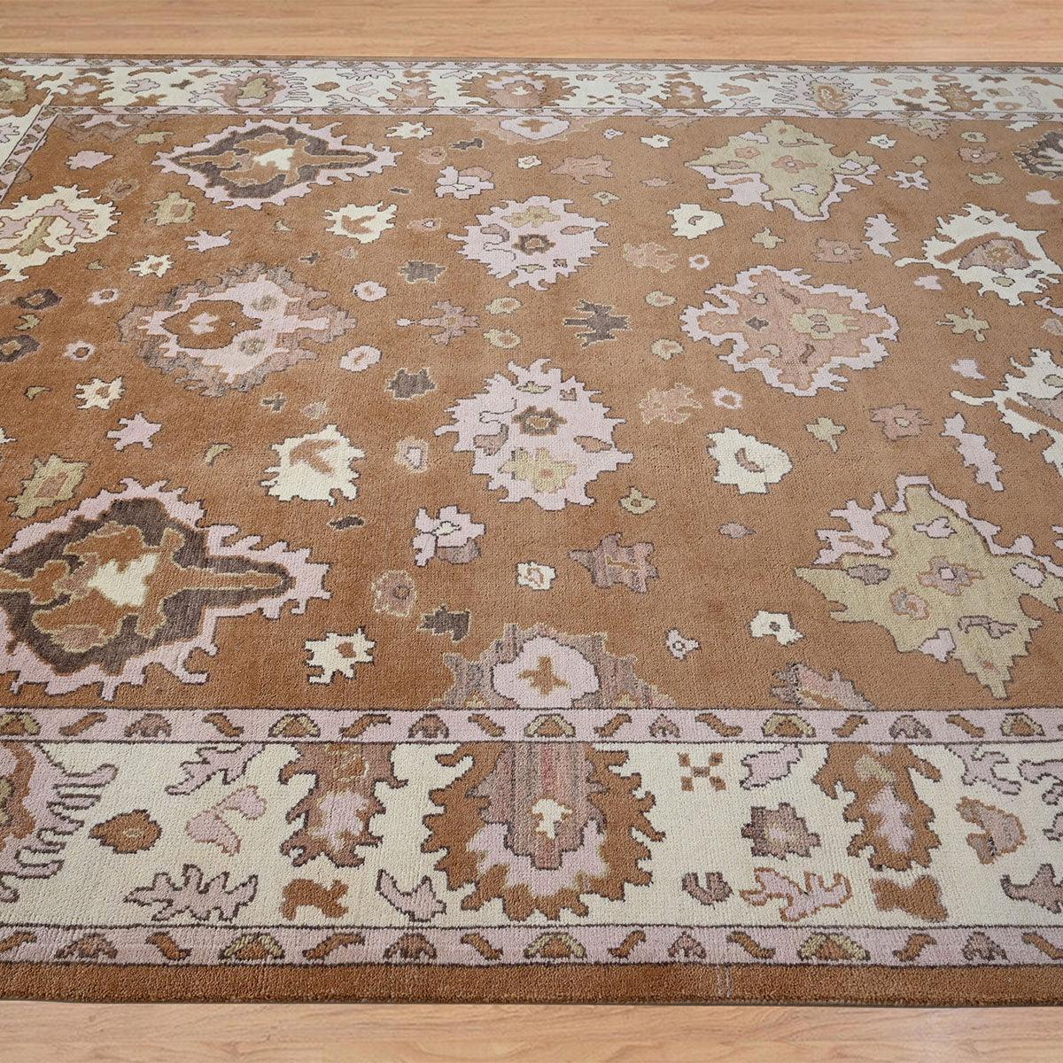 Hand Knotted Brown Multicolor Classic Hallway Rug