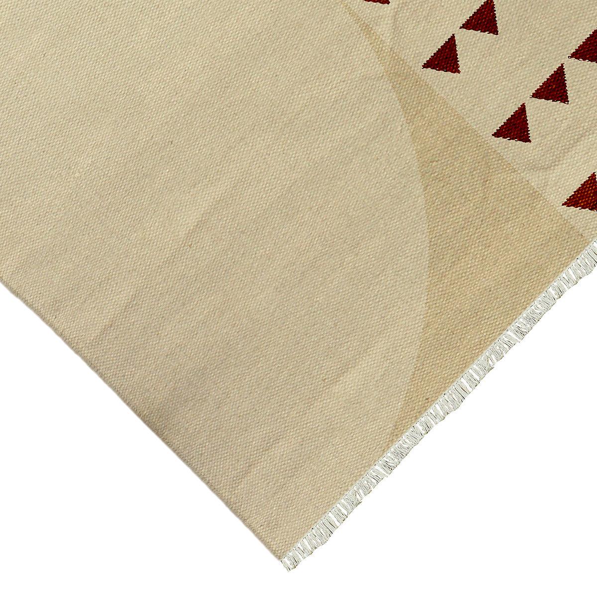 Trendy Design Cream Indian Farmhouse Cotton Outdoor Area Rug RV-1