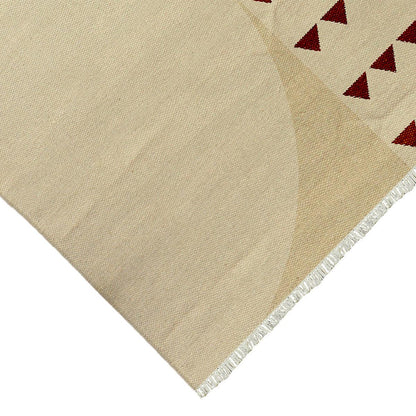 Trendy Design Cream Indian Farmhouse Cotton Outdoor Area Rug RV-1