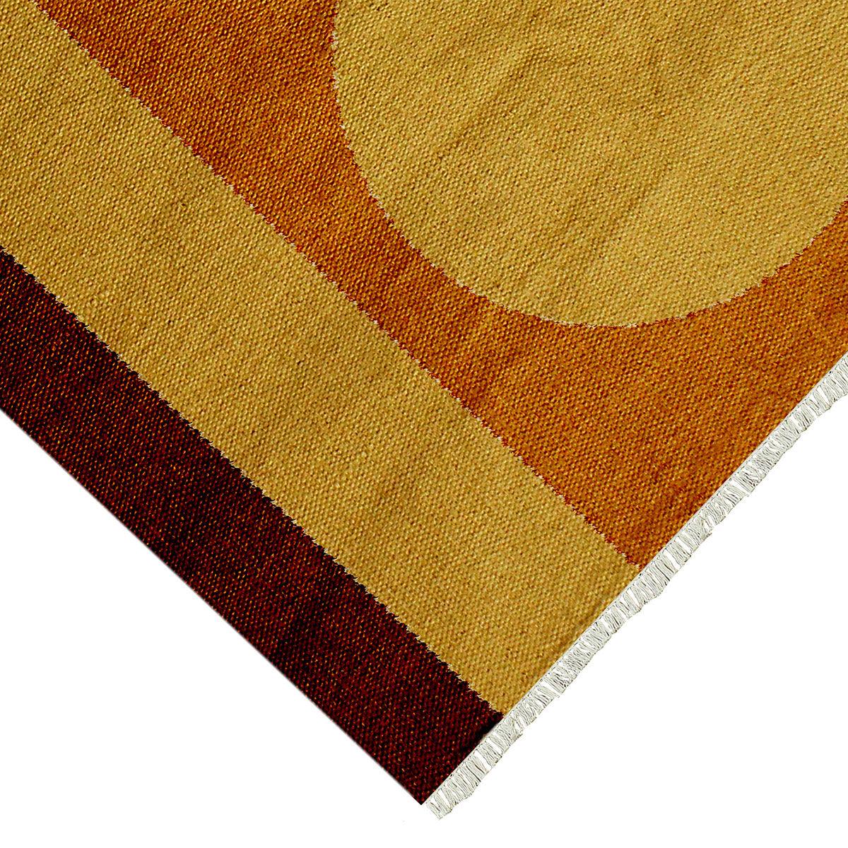 Handmade Yellow Interior Attractive Abstract Entry Way Rug RV-5