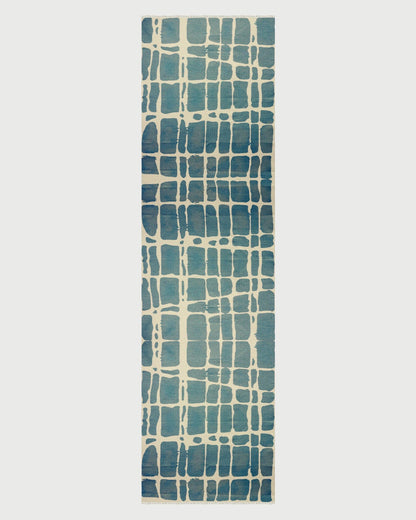 Handloom Blue Home Decor Indian Abstract Cotton Area Rug RV-11