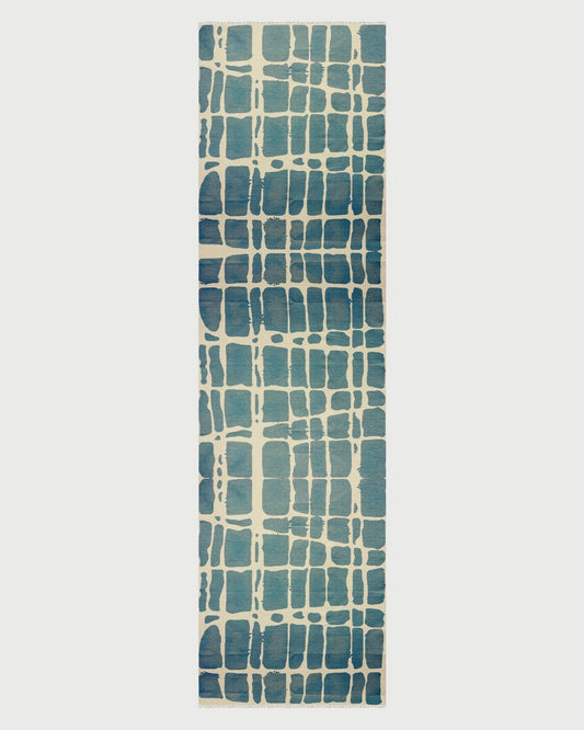 Handloom Blue Home Decor Indian Abstract Cotton Area Rug RV-11