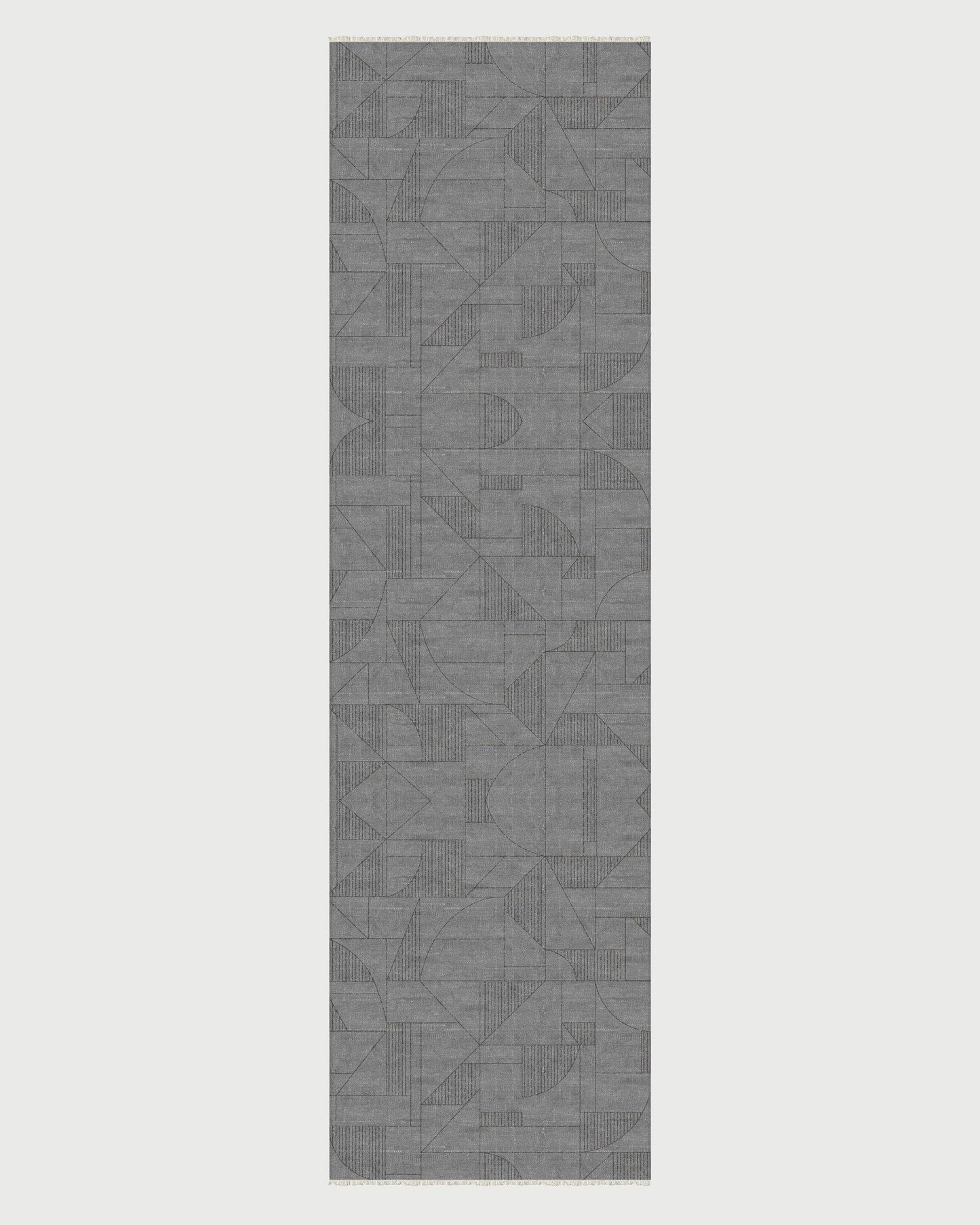 Eco Friendly Gray Cotton Handmade Abstract Modern Area Rug RV-13