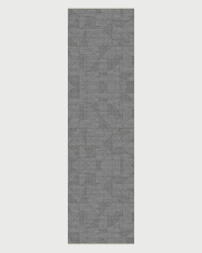 Eco Friendly Gray Cotton Handmade Abstract Modern Area Rug RV-13