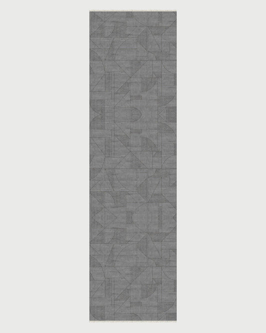 Eco Friendly Gray Cotton Handmade Abstract Modern Area Rug RV-13